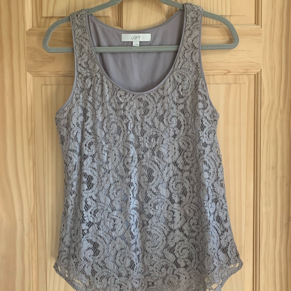 Loft tank style lace blouse with camisole